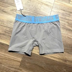 Gymshark womens shorts size M light grey with light blue trim